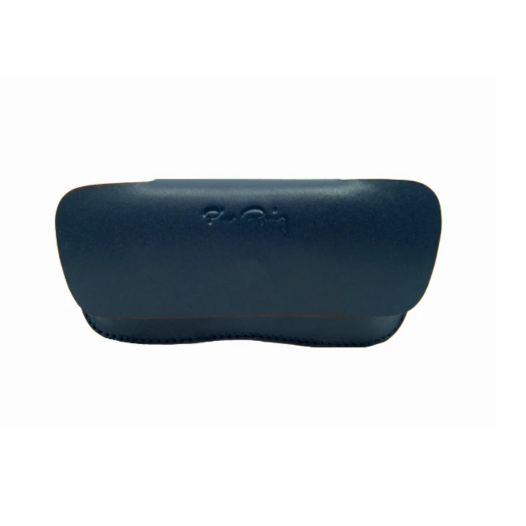 Leather Sunglasses Case - Blue Color Perseus Model